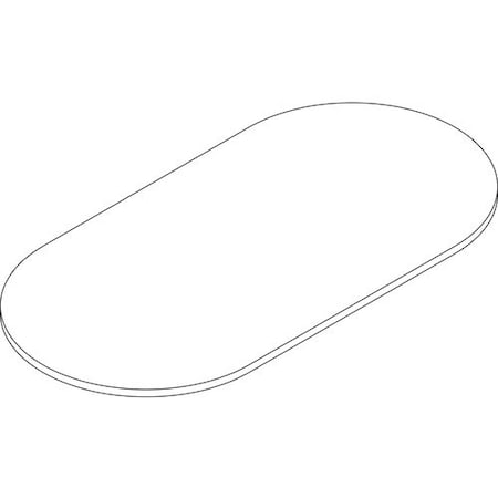 Groupe Lacasse Tabletop, Racetrack, 96inx48inx1-1/2in, Tuscany Walnut LAST5NRT4896W